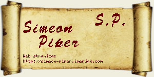 Simeon Piper vizit kartica